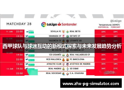 西甲球队与球迷互动的新模式探索与未来发展趋势分析 西甲球队与球迷互动的新模式探索与未来发展趋势分析